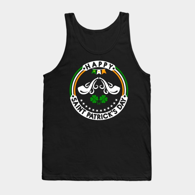 Happy Saint Patrick's Day Pipes Tank Top by GoodyBroCrafts